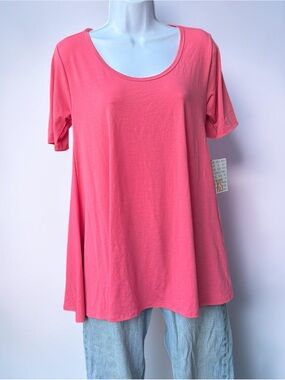 Scoop Neck Tunic in Coral Pink